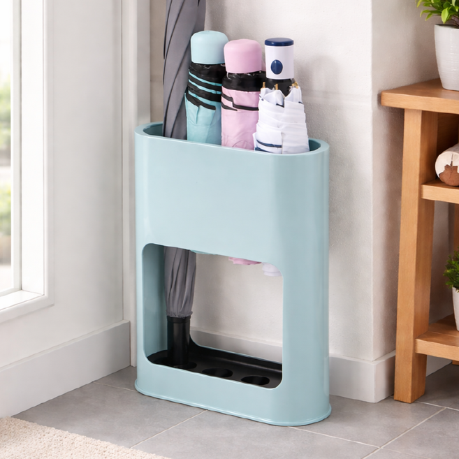 디모어 현관 스탠드 미니 우산꽂이, 1개, 블루