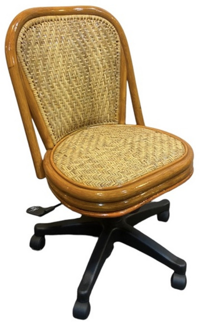 超一籐飾 藤製電腦椅 可調整高度, 心型辦公椅