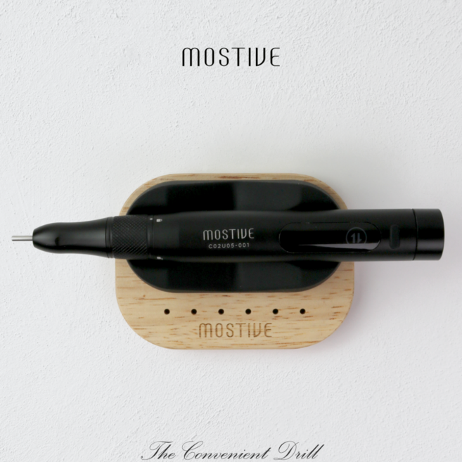 모스티브 더편한드릴 저소음 무선 네일드릴 +거치대, 1개, 핸드드릴+블랙거치대