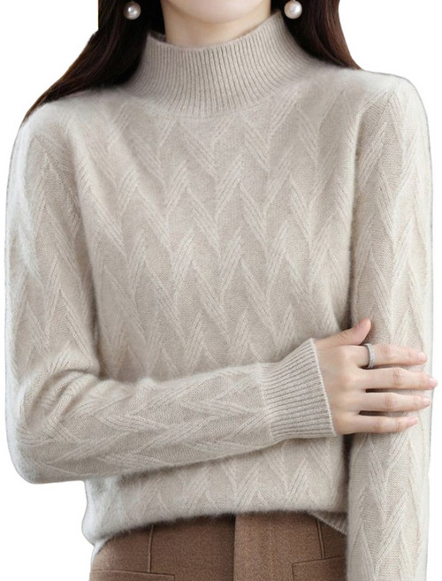 [당일출고]KAQIA 여성 겨울니트 티 긴팔 반폴라 스웨터 MY003