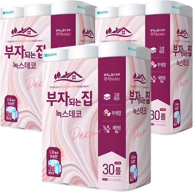 부자되는집 녹스데코 3겹 30M 30롤 3팩 (90롤), 30개입, 3개, 30000mm