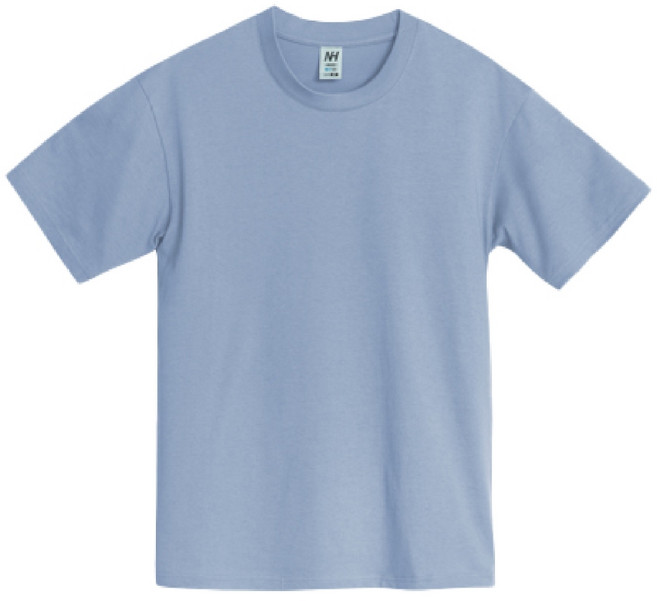 【CY】8000 North Harbour 柔棉中性T恤 台灣製造 短袖 親膚 素面上衣 T shirt 圓領, 清水藍 552T,XL
