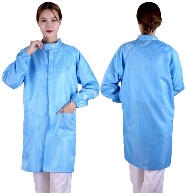 베가 방진복 C카라 사파리 제전복 무진복 상의 크린룸, 블루, 1개