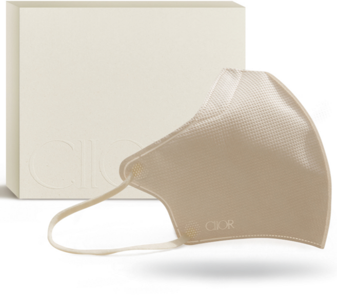 CIIOR 씨오르 브이핏 S 소형사이즈 컬러 새부리형 연예인 귀안아픈 숨쉬기편한 마스크, 1개, 브라이트크림, 25매입