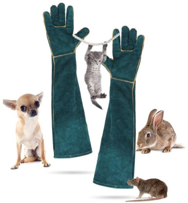 뚱보 롱타입 1쌍 반려동물 핸들링 보호장갑, 1개, 대형 핸들링장갑