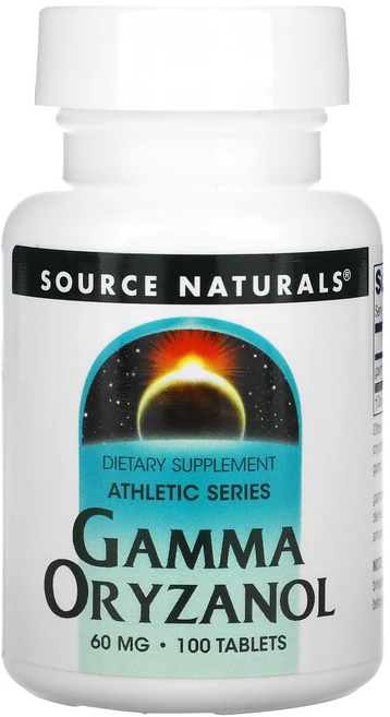 소스네츄럴스 Athletic Series 감마 오리자놀 60mg 100정, 1개 - 쿠팡