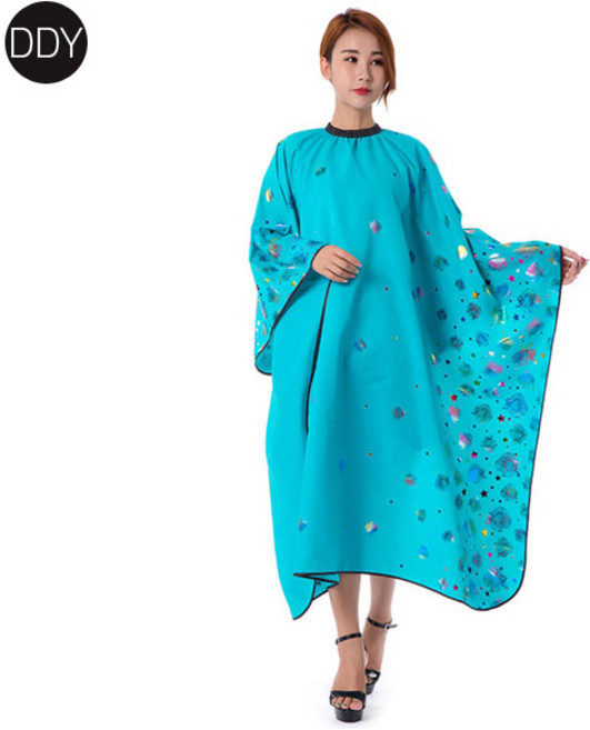 DDY 꽃 커트보/미용실 컷트보 가운-블루, 1개