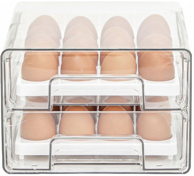 구디푸디 프리미엄 32구 계란 트레이, 투명, 1개