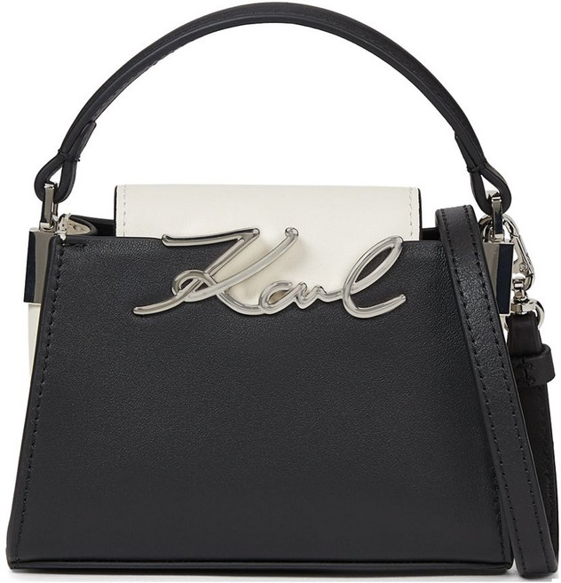 칼 라거펠트 시그니처 체커보드 크로스 백