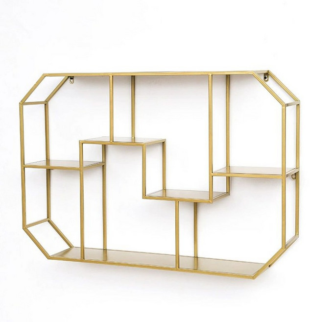 와인 진열대 벽 와인병 술 거치대 선반 위스키 선반 인테리어, 1개, 골드95x18x65