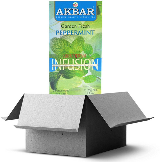 아크바 페퍼민트 박하향 허브차 25티백 (1.25gx25개입) 24곽, 25개입