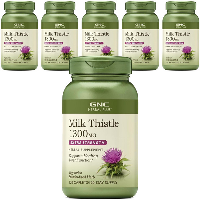 GNC 밀크씨슬 1300mg 120정, 6개