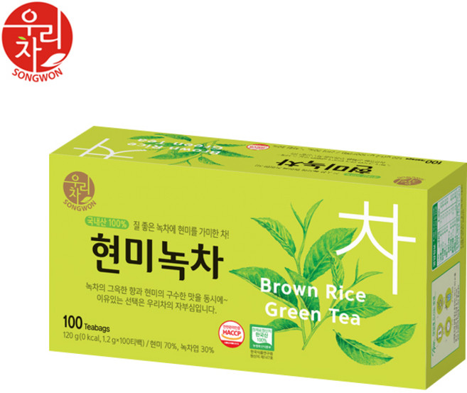 송원 현미녹차 티백, 1.2g, 100개입, 1개