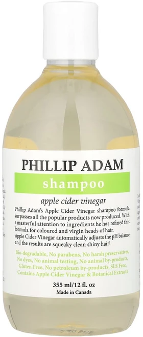 필립아담 샴푸 애플 사이다 식초 355ml(12fl oz), 1개, 355ml - 쿠팡