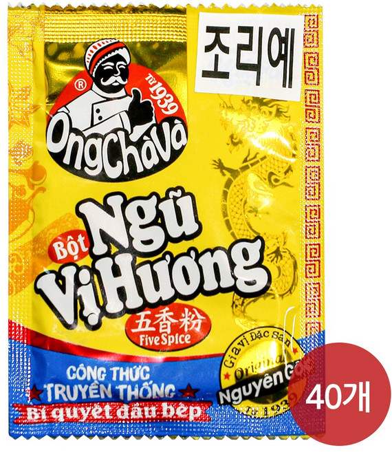향신료 오향 옹차바 누비흥 FIVE SPICE BOT NGU VI HUONG, 40개, 10g