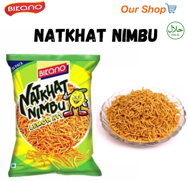 BIKANO Natkhat Nimbu (Snack) 비카노 나트카트 님부 (과자), 125g, 1개
