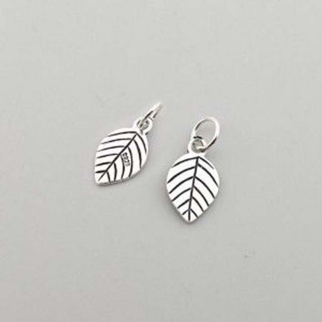 비즈톡 [SVP-23-03]순은펜던트 실버925 엔틱둥근나뭇잎 8x14mm+O링 1개