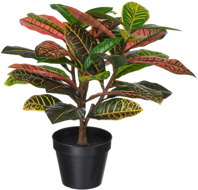 이케아 페이카 조화화분 인조식물 크로톤 (화분지름:12cm)