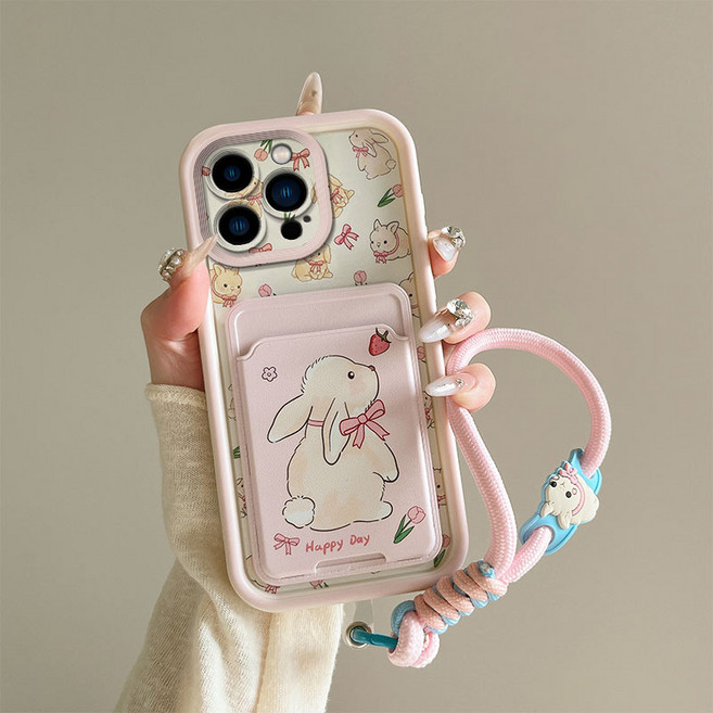 나무나라 아이폰6P 7P 8P Xs 맥스 캐릭터 카드수납케이스 스트랩 CY266