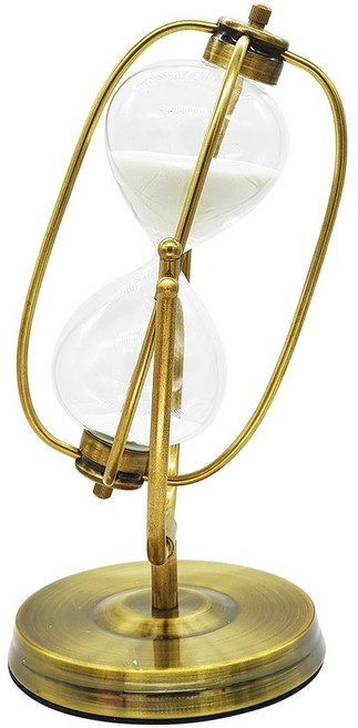 력셔리 유로풍 앤틱 고급 인테리어 회전 모래 시계 소 브론즈칼라메탈 카페장식