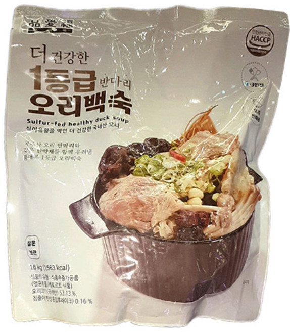 1등급 더 건강한 반마리 오리백숙, 1개, 1.6kg