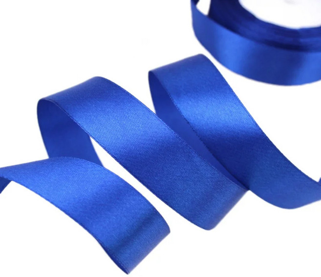25 yards/roll 25mm넓은 단 하나 측면 사틴 리본 직물 장식 선물 크리스마스 리본 결혼식 꽃 바구니 장식, 1개, 2275cm, blue