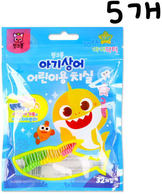 핑크퐁 치실, 5개, 32개입