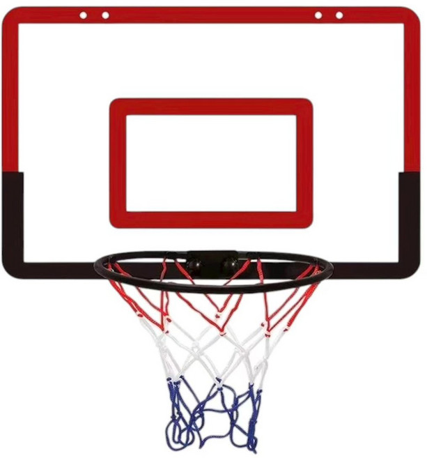 兒童籃球框 加大籃框 簡易安裝 室內外皆宜 投籃玩具, 紅色, 1個