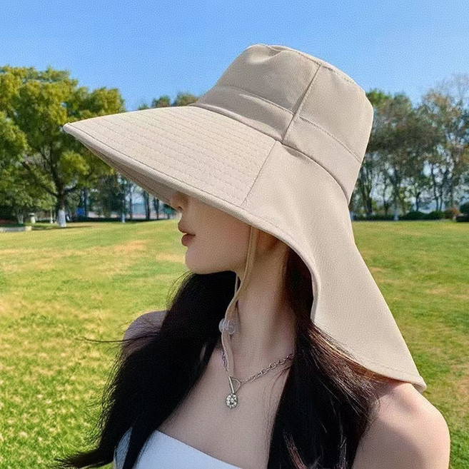 라이브모어 자외선차단 숄형 왕챙모자 햇빛차단 와이드 챙모자 썬캡