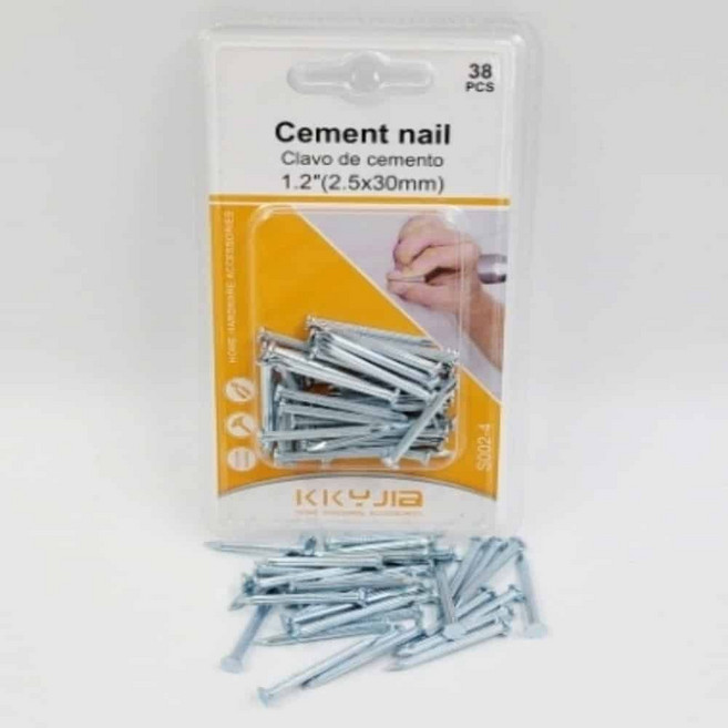 [1+1] 콘크리트 못 38p 석고못 벽못 벽돌못 콘크리트피스 일자못 30mm gs0*6831qz, 1개