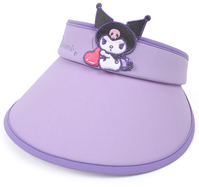 귀여운 입체 쿠로미 빅자수 썬바이저 넓은창으로 햇빛 및 자외선차단에 효과적 크기조절밴딩