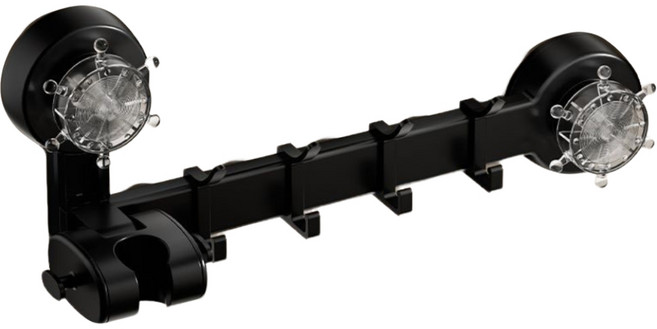 화장실 흡착 벅걸이 다용도 무타공 샤워기 거치대 흡착식 걸이형 후크 SYW, 블랙