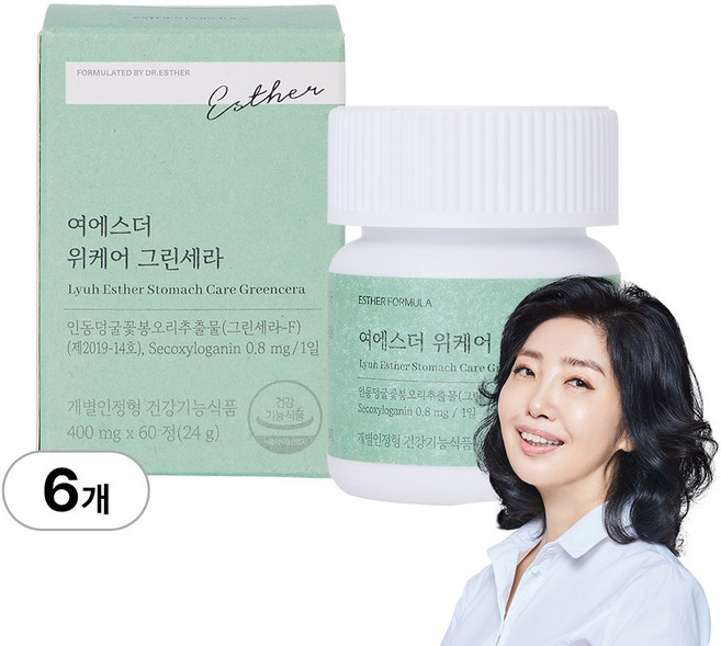 [본사직영] 여에스더 위케어 그린세라 위 인동덩굴꽃봉오리 추출물, 6개, 60정