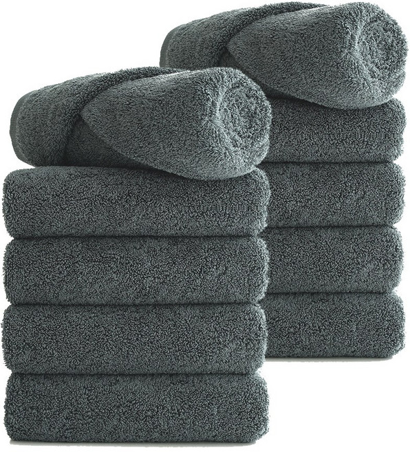 타월톡톡 국내생산100% 40수 코마사 빅타월 호텔수건 플랜티 240g, 쿨그레이, 10개