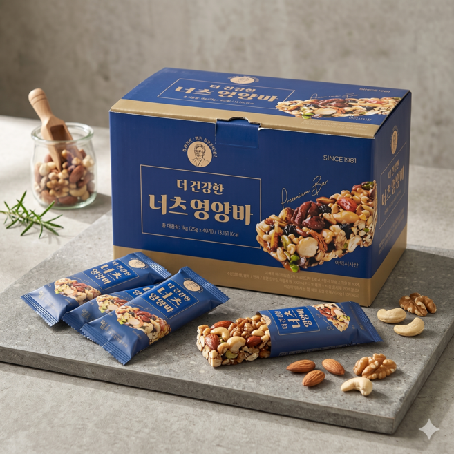 김규흔 한과 너츠 영양바, 80개, 25g