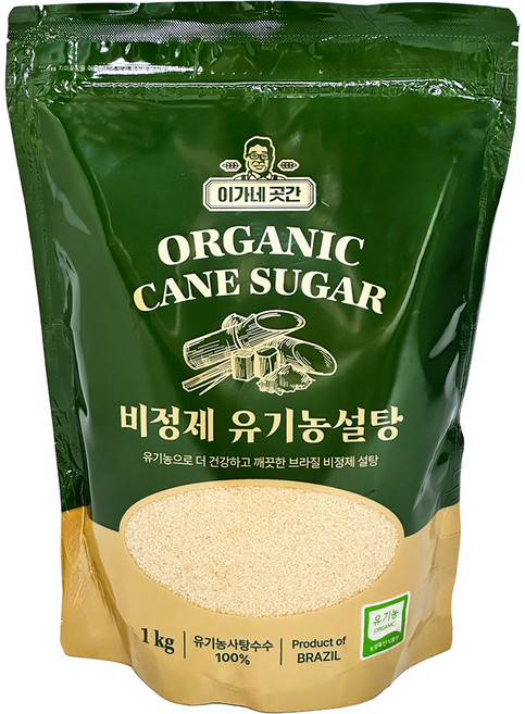 이가네곳간 비정제 유기농 설탕 황설탕 원당, 1kg, 1개