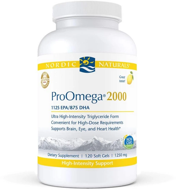 Nordic Naturals ProOmega 2000 레몬 맛 - 90 소프트 젤 2150 mg 오메가3 45인분, 90정, 1개 - 쿠팡