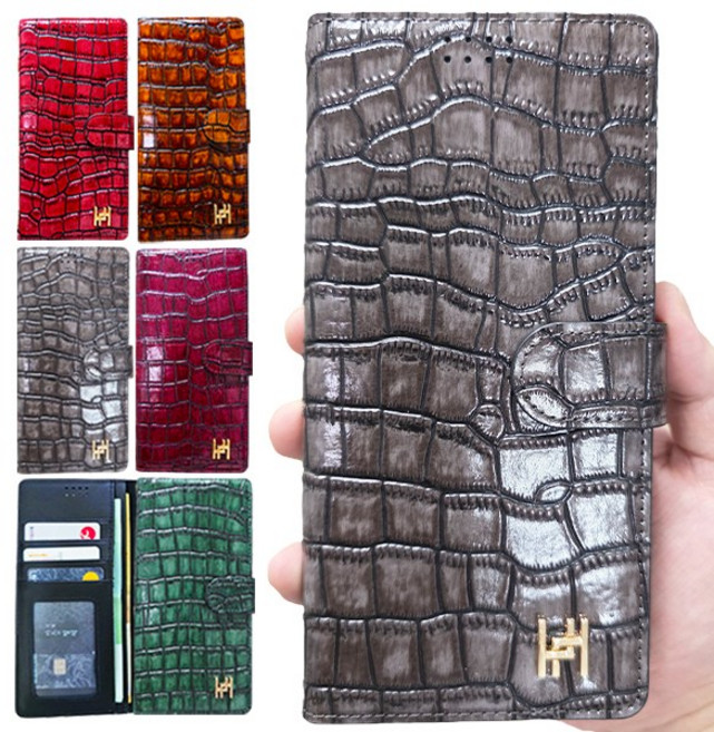 크로커 천연 가죽 지갑 다이어리 패스트 휴대폰 케이스 스트랩 포함 갤럭시S25 울트라