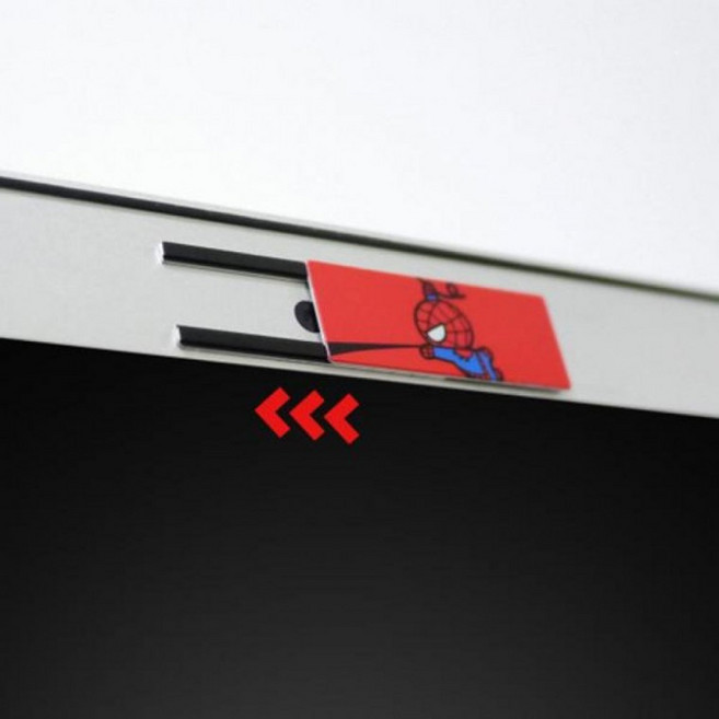 도모아 마블 어벤져스 카와이 노트북 해킹 방지 웹캠 커버, 1개, 아이언맨