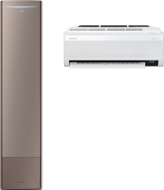 삼성전자 56.9㎡+18.7㎡ BESPOKE 무풍갤러리2 에어컨 방문설치, AF17AX772BF, 멀티형, 일반배관형