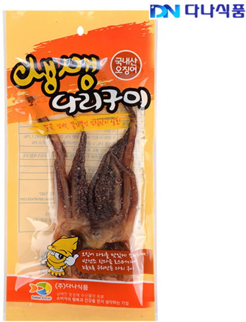 다나식품 생생 다리구이 20g 오징어 조미 오다리, 1개