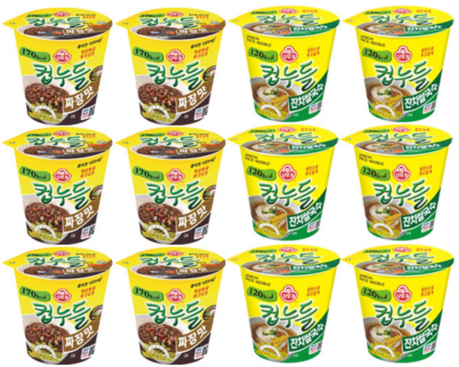 오뚜기 컵누들 짜장맛 6개 + 잔치쌀국수 6개