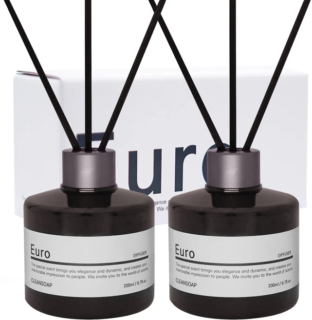 유로 진짜 디퓨저 200mlx2개실내 화장실 인테리어+섬유리드10개, 블랙베리앤베이 - 쿠팡