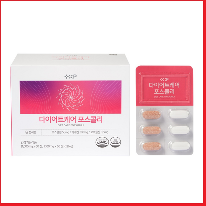 약국판매 다이어트케어 포스콜리 체지방 감소 비만보조영양소 약 1개월분, 1개, 60정