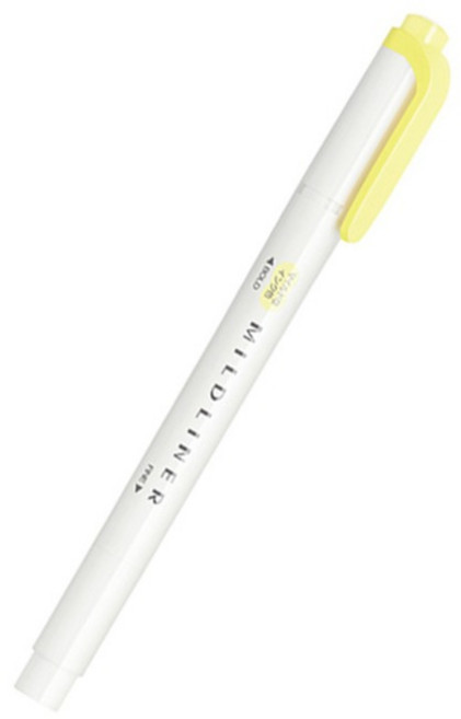 斑馬ZEBRA MILDLINER WKT-7 雙頭螢光筆 - 辦公王, 冰沙黃MSY, 1個