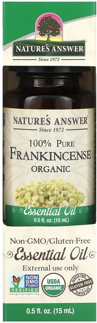 Nature's Answer 100% 순수 유기농 에센셜 오일 유향 15ml(0.5fl oz), NaturesAnswer100순수유기농에센셜오일유향15, 1개, 15ml - 쿠팡