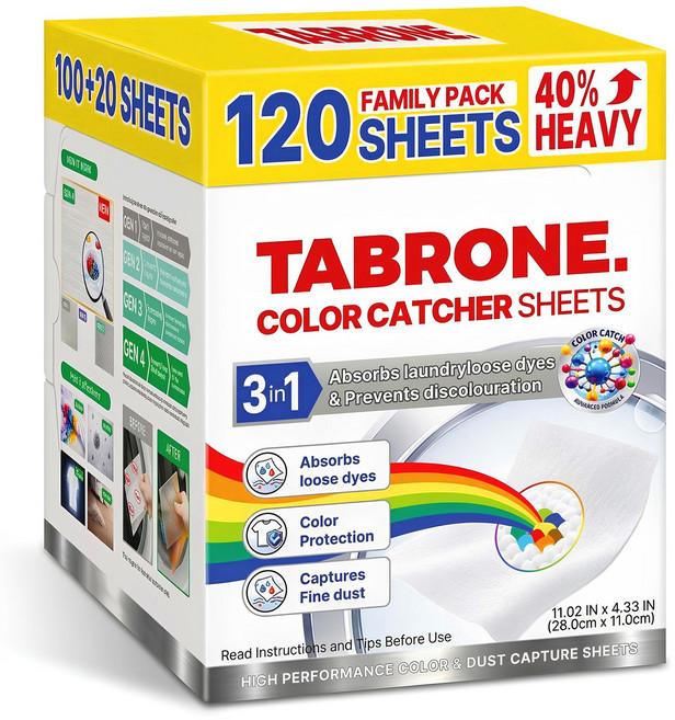 [국내제조] 타브론 헤비업 이염방지시트 패밀리팩, 1개, 120매입