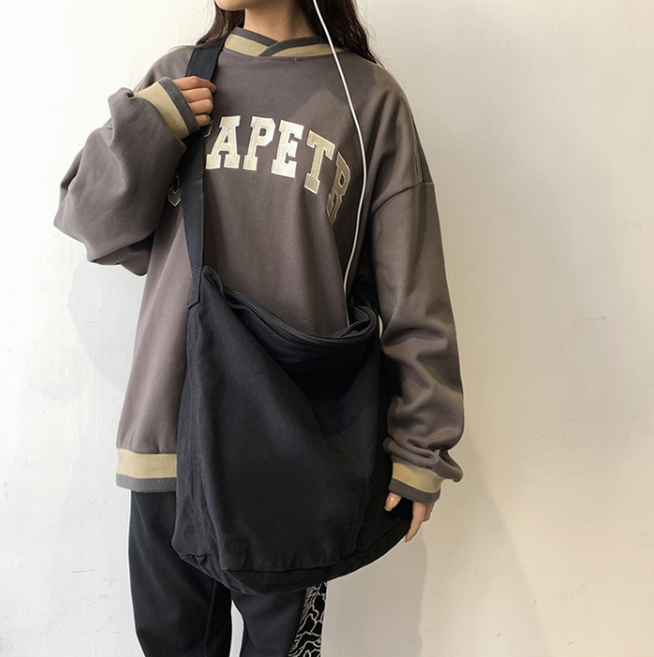 보슈 여성 빅사이즈 대용량 캔버스백 크로스백 숄더백 B1-11