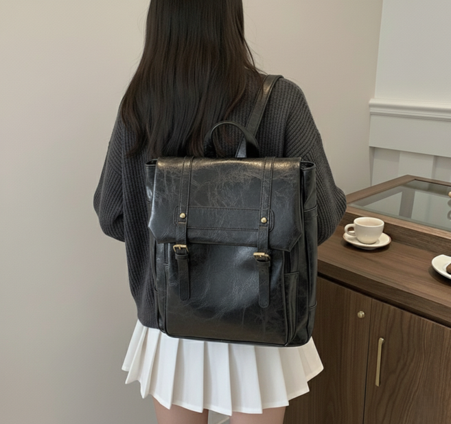 데일리 여성 비즈니스 여행 여자 가죽 가방 백팩 배낭