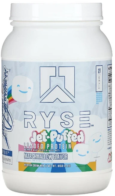 Ryse 제트-퍼프드 로디드 프로틴 마시멜로 맛, 1개, 915g - 쿠팡